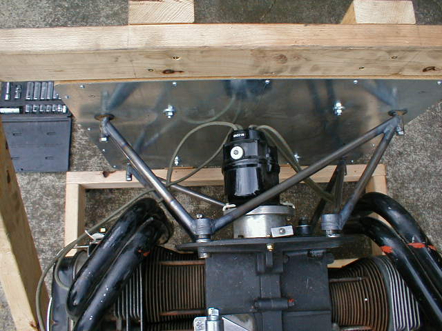 Side view of the engine,